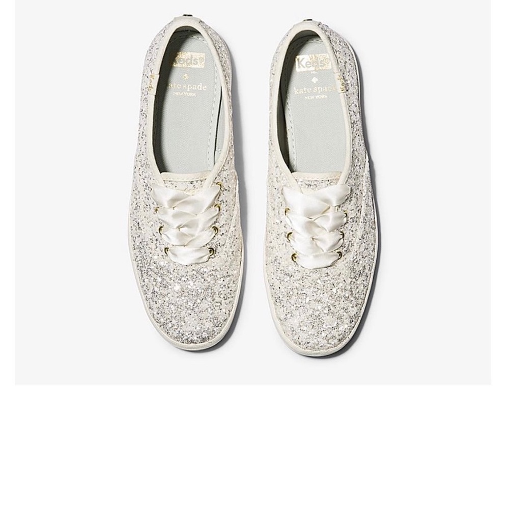 Kate Spade Keds in glitter cream